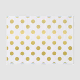 Maßgeschneiderter Print White and Gold Polka Dot Seidenpapier