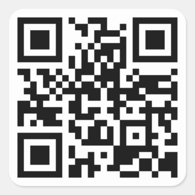 Maßgeschneiderter QR-Code-Aufkleber Quadratischer Aufkleber (Vorderseite)