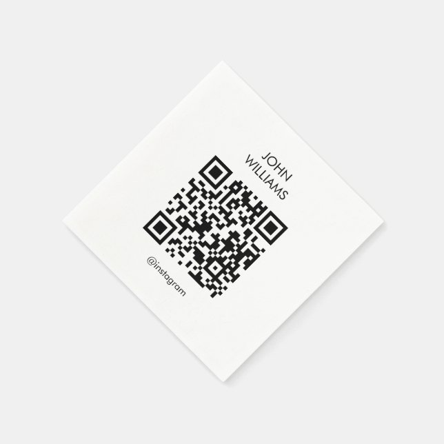 Maßgeschneiderter QR-Code für die Ausstellung eine Serviette (Ecke)