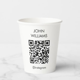 Maßgeschneiderter QR-Code für die Ausstellung Pappbecher