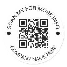 Maßgeschneiderter QR-Code Rund weißes, wassersiche