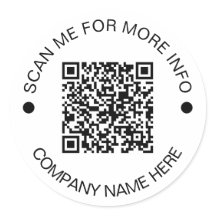 Maßgeschneiderter QR-Code Rund weißes, wassersiche
