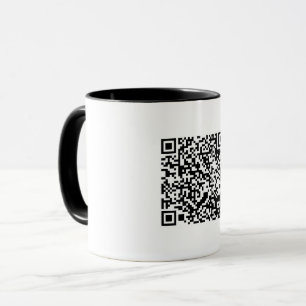 Maßgeschneiderter QR-Code Schwarz/Weiß Abstrakt Ge Tasse