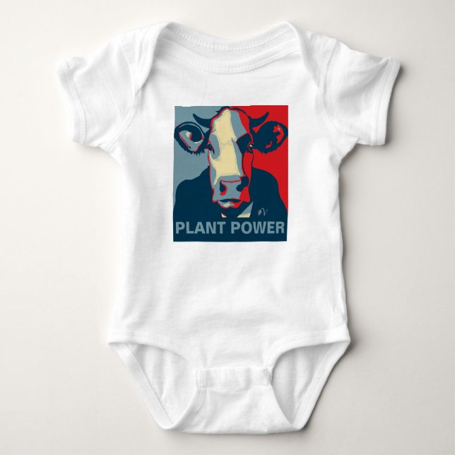Maßgeschneiderter Red White Blue Pop Art Cow Jumpe Baby Strampler (Vorderseite)
