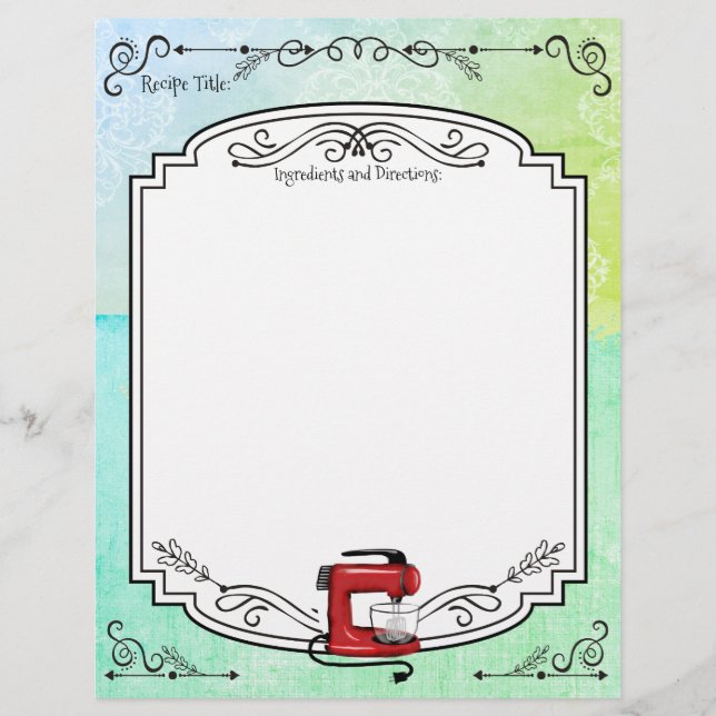 Maßgeschneiderter Retroständer für das Rezept Buch (Vorderseite)