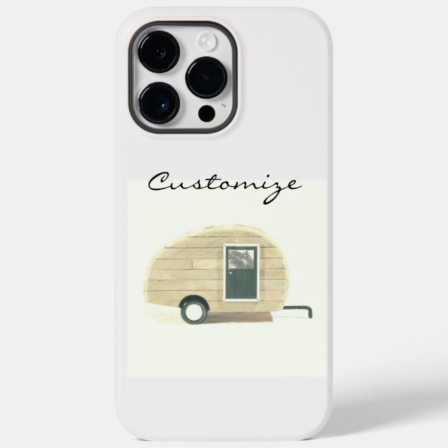 Maßgeschneiderter Retroteardrop-Camper Case-Mate iPhone 14 Pro Max Hülle (Rückseite)