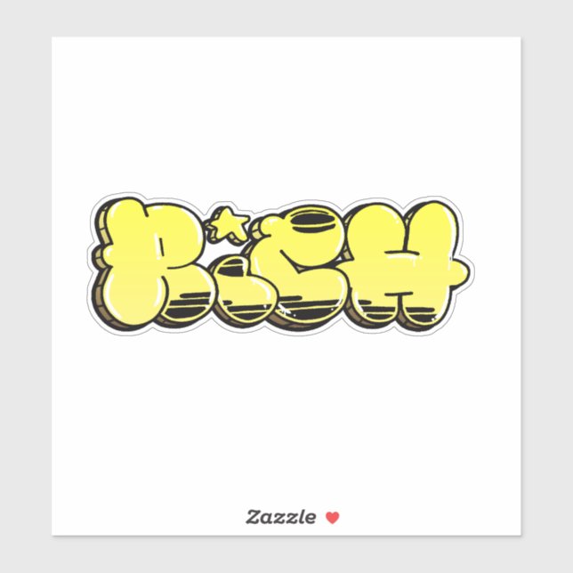 Maßgeschneiderter "Rich" Graffiti Vinyl Sticker (Blatt)
