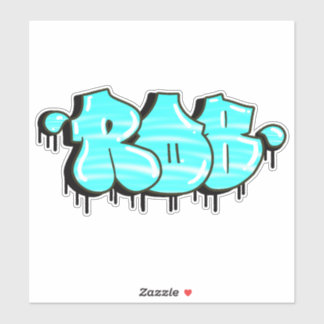 Maßgeschneiderter "Rob" Graffiti Vinyl Sticker