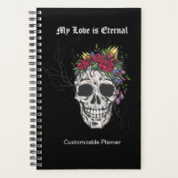 Maßgeschneiderter Schädel der Blume Queen Planner