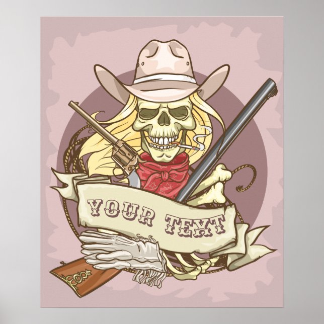 Maßgeschneiderter Schädel Poster (Vorne)