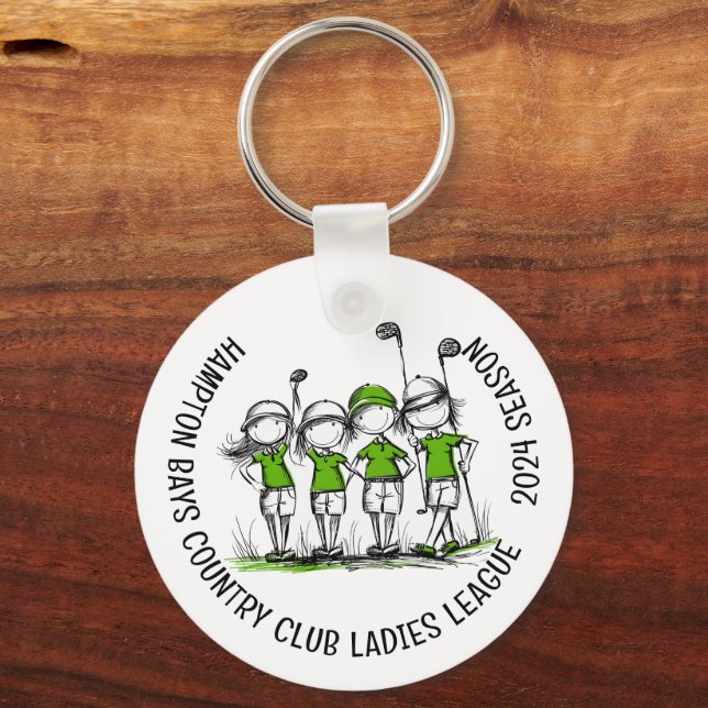 Maßgeschneiderter Schlüsselanhänger der Ladys Golf (Vorderseite)