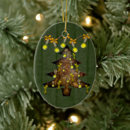 Maßgeschneiderter Stahlbaum Keramik Ornament