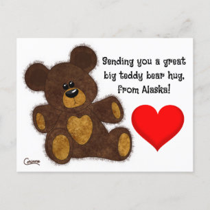 Maßgeschneiderter Teddy Bären-Hug - Postkarte