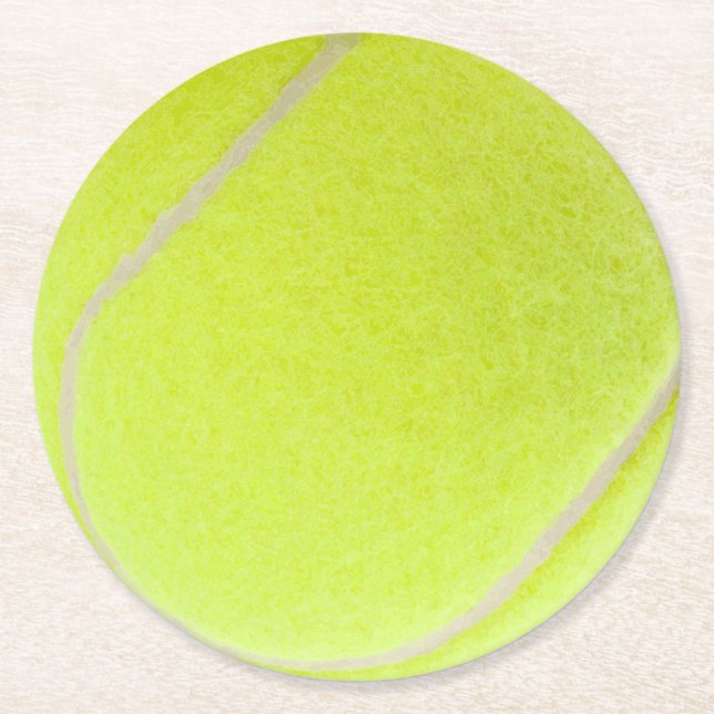 Maßgeschneiderter Tennisball Runder Pappuntersetzer (Vorderseite)
