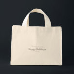 Maßgeschneiderter Text Modernes, trendiges, niedli Mini Stoffbeutel<br><div class="desc">Maßgeschneiderte Tasche mit stylishem Text.</div>