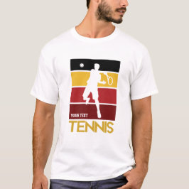 Maßgeschneiderter Text, Retro-Tennis Erwachsene T-Shirt