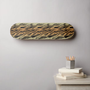 Maßgeschneiderter Tiger Stripter Illustrierter Ska Skateboard