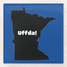 Maßgeschneiderter Uffda Minnesota Glass Untersetze
