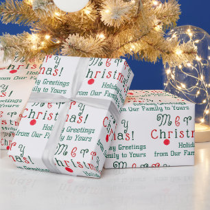 Maßgeschneiderter Urlaub Jolly Merry Weihnachtssch Geschenkpapier