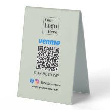Maßgeschneiderter Venmo QR-Code-Zahlungsständer