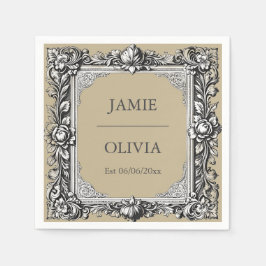 Maßgeschneiderter Viktorianischer Scrollrahmen - m Serviette