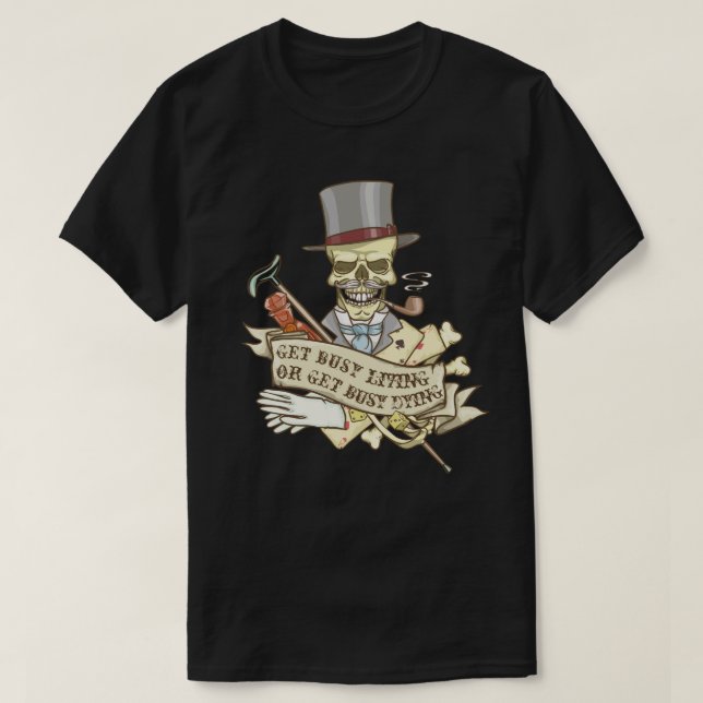 Maßgeschneiderter Vintager Schädel T-Shirt (Design vorne)