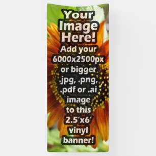 Maßgeschneiderter Vinyl Vollfarbdruck 6' Tall Banner