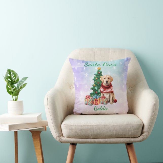 Maßgeschneiderter Weihnachtshund Golden Retriever Kissen (Stuhl )