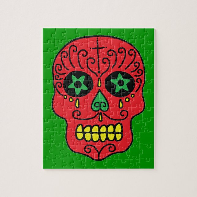 Maßgeschneiderter Weihnachtszuckerschädel (Vertikal)