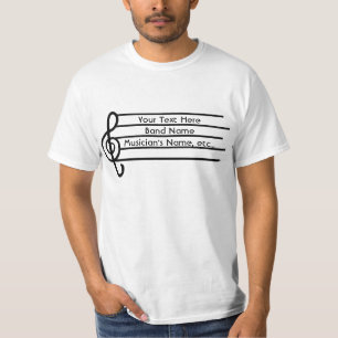 Maßgeschneiderter Wert für Musikermusiker T-Shirt
