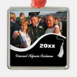 Maßgeschneiderter White Tassel Abschluss Ornament Aus Metall