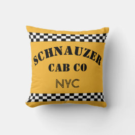 Maßgeschneiderter Yellow NYC Schachbrett Taxi Kissen