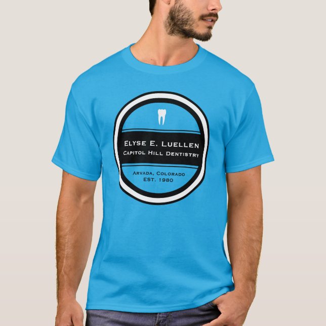 Maßgeschneiderter Zahnarztzirkel T-Shirt (Vorderseite)