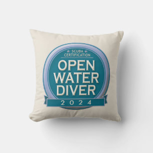 Maßgeschneiderter zertifizierter Open Water Diver Kissen