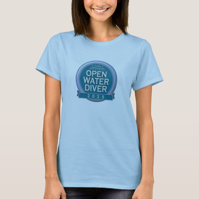 Maßgeschneiderter zertifizierter Open Water Diver T-Shirt (Vorderseite)