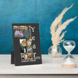 Maßgeschneidertes 1. Hochzeitstag 7 Foto Collage Fotoplatte