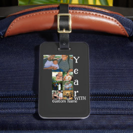 Maßgeschneidertes 1. Hochzeitstag 7 Foto Collage Gepäckanhänger