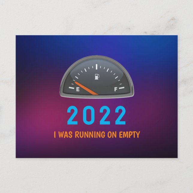 Maßgeschneidertes 2022 mit Leerlaufgas lustig Postkarte (Vorderseite)