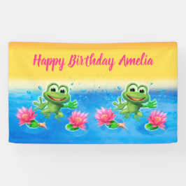 Maßgeschneidertes 5' x 3' Leapfrog Birthday Vinyl Banner