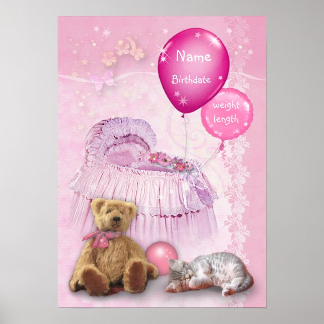 Maßgeschneidertes Baby-Girl Poster (Vorne)