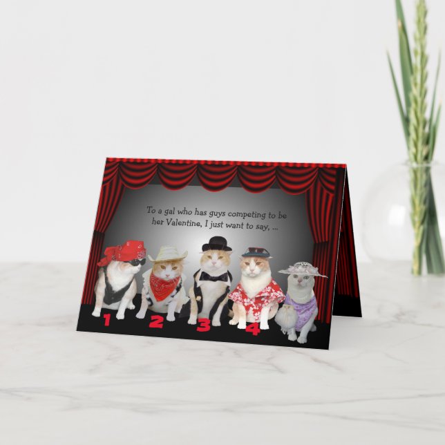 Maßgeschneidertes Bachelorette Kitty Valentine Feiertagskarte (Vorderseite)