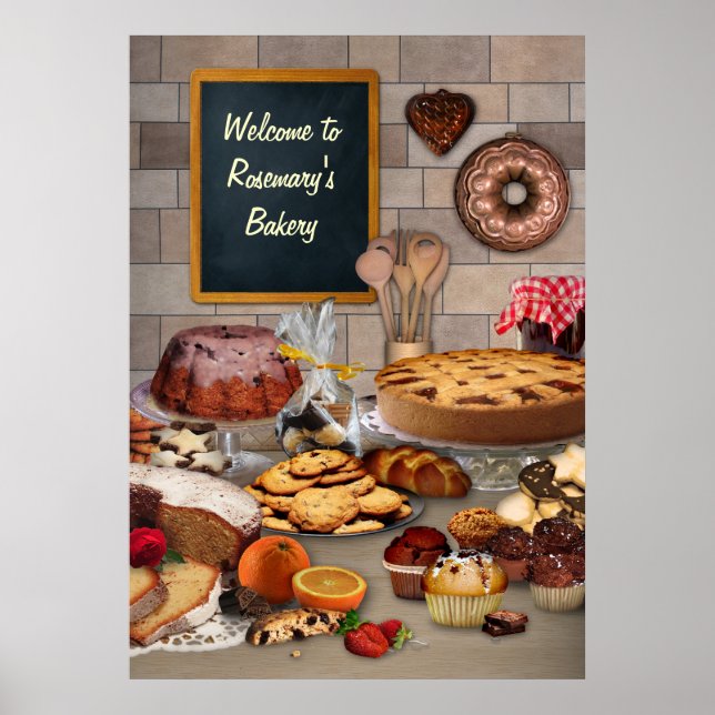 Maßgeschneidertes Bäckereiposter Poster (Vorne)