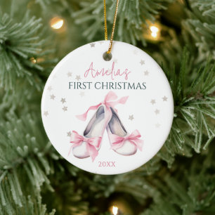 Maßgeschneidertes Ballerina Baby Girl 1. Weihnacht Keramik Ornament