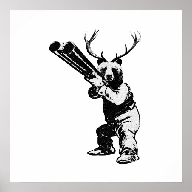 Maßgeschneidertes Bärenjäger-Höhlenposter Poster (Vorne)