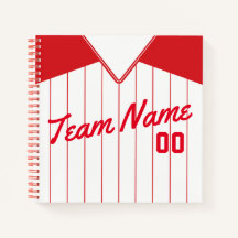 Maßgeschneidertes Baseball Softball Jersey-Noteboo