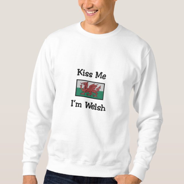 Maßgeschneidertes, besticktes walisisches Flag Swe Sweatshirt (Vorderseite)