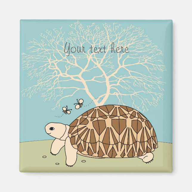 Maßgeschneidertes birmanisches Star Tortoise Magne Magnet (Vorne)