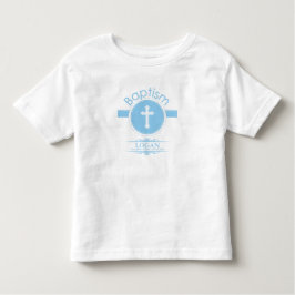Maßgeschneidertes, blaues Kind Gottes Taufe Kleinkind T-shirt