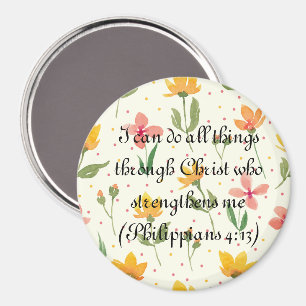 Maßgeschneidertes Blumenkreissymbol - Bibelverse Magnet
