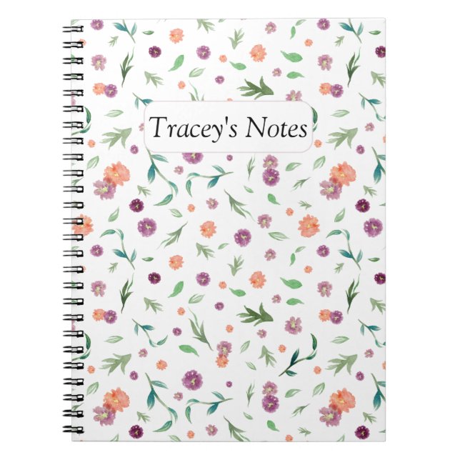 Maßgeschneidertes BlumenNotebook | Beste Geschenke Notizblock (Vorderseite)